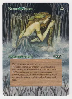Altered Nature's Chosen MP Alliances WOTC MTG Magic Hand Painted Unique Art! - Image 1