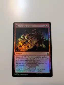 MTG - Skewer the Critics (Foil) - Ravnica Remastered NM/M Condition - Image 1