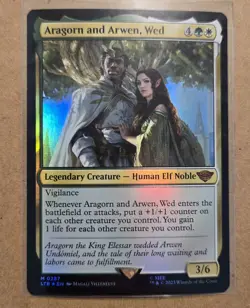 MTG | FOIL Aragorn and Arwen, Wed - Lord of the Rings Tales of Middle-earth | NM - Image 1