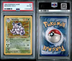 1999 Pokemon Game Base Set Nidoking - Holo #11 PSA 6 EX-MINT - Image 1