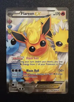 Flareon EX RC28/RC32 Generations Radiant Collection Pokemon TCG Ultra Rare LP - Image 1
