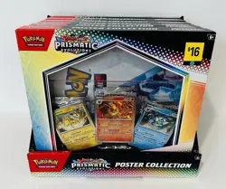 NEW! Pokemon TCG Prismatic Evolutions Poster Collection Sealed Display Case of 6 - Image 1