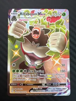 Pokemon TCG Rillaboom V SV105/SV122 Shining Fates Shiny Vault Ultra Rare NM - Image 1