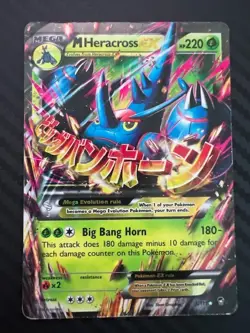 Pokemon TCG M Heracross EX XY Furious Fists 5/111 Ultra Rare Holo DMG - Image 1