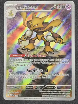 2025 Pokemon MEP Black Star Promos EN Alakazam Center Stamp #009 - Image 3