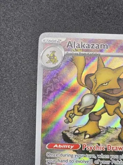 2025 Pokemon MEP Black Star Promos EN Alakazam Center Stamp #009 - Image 4