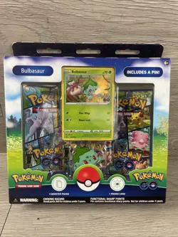TCG Pokemon GO Bulbasaur Pin Collection Box - Image 1