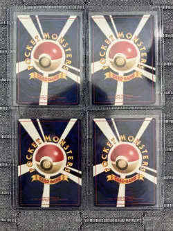 Charmander Bulbasaur Squirtle Pikachu Base Set Pokemon Japanese Set of 4 NM/LP - Image 2