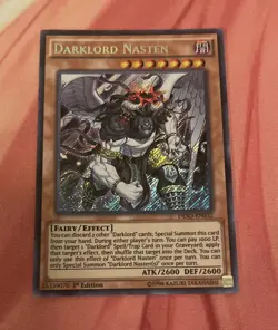 Yugioh! Darklord Nasten - DESO-EN032 - Secret Rare - 1st Edition Near Mint, - Image 1