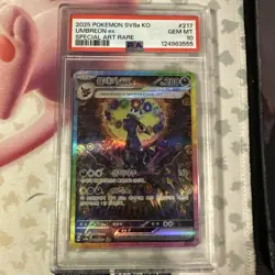 [PSA 10] Umbreon EX SAR 217/187 Sv8a 2025 Korean Pokemon Card - Image 1