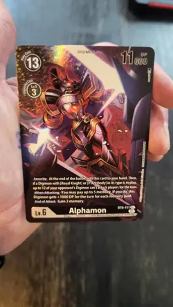 Digimon Card - Double Diamond Secret Rare Alphamon Alternate Alt Art BT6-111 TCG - Image 1