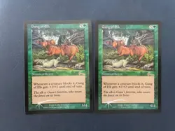 MTG 2X FOIL URZA'S LEGACY GANG OF ELK NM MAGIC THE GATHERING GREEN COMMON CARD - Image 1
