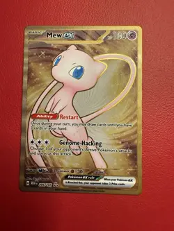 Pokemon Mew EX TCG Scarlet & Violet Hyper Rare Metal Card 205/165 Holo - Image 1