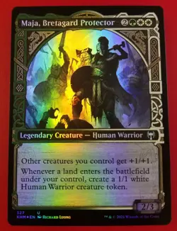 1x Maja, Bretagard Protector | FOIL Showcase | Kaldheim | MTG Magic Cards - Image 1