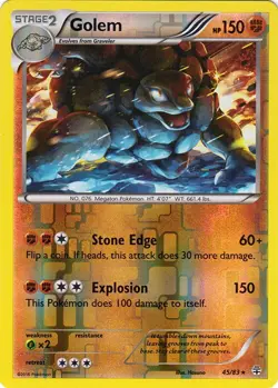 Golem 45/83 Reverse Holo Generations Pokemon Card NM - Image 1