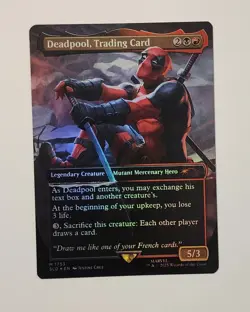Mtg Secret Lair Deadpool, Trading Card NM Rainbow Foil - Image 1