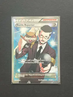 Battle Reporter Full Art Ultra Rare 109/111 XY Furious Fists Holo Pokemon Card - Image 1