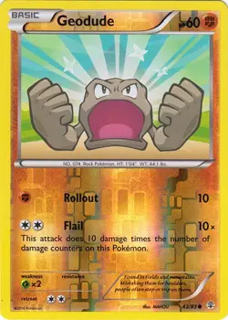 Geodude 43/83 Reverse Holo Generations Pokemon Card NM - Image 1