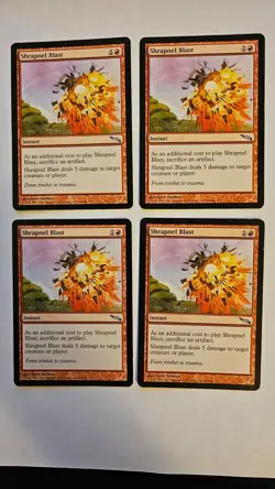 MTG - Shrapnel Blast - Mirrodin - Lightly Played - 4x - Image 1