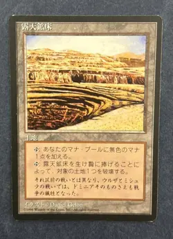 MTG JAPANESE BLACK BORDERED STRIP MINE FBB MAGIC THE GATHERING LAND RARE #C - Image 1