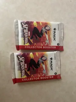 2x Spider-Man Magic The Gathering Collector Booster Packs Sealed Mtg - Image 1