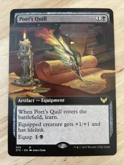 MTG Poet's Quill Extended Art Regular Strixhaven: School of Mages #305 NM/M - Image 1