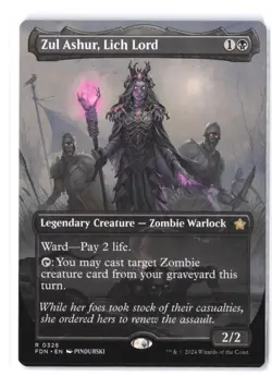 Zul Ashur, Lich Lord (Borderless) #326 Foundations NM - Image 1
