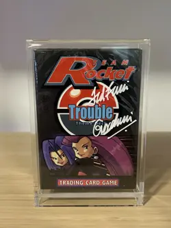 Pokemon Team Rocket Trouble Theme Deck New Sealed Signed By Ted Lewis “Giovanni” - Image 1
