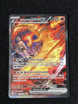 Pokemon TCG Team Rockets Moltres EX Destined Rivals SIR PSA 10 Contender - Image 1