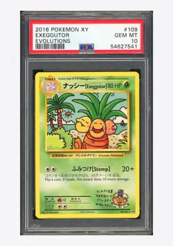 Pokemon PSA 10 Exeggutor 2016 109/108 Evolutions Japanese - Image 1