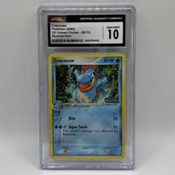 Pokemon Croconaw EX Unseen Forces 38/115 CGC 10 GEM MINT - Image 1