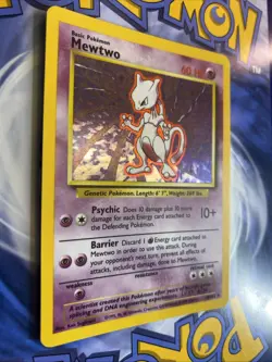 Pokemon TCG - Mewtwo 10/102 Rare Holo - Base Set Unlimited - LP - WotC 1999 - Image 2