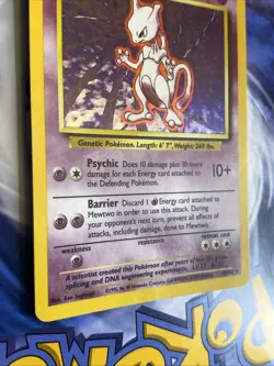 Pokemon TCG - Mewtwo 10/102 Rare Holo - Base Set Unlimited - LP - WotC 1999 - Image 5