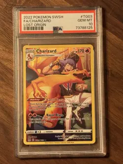 2022 Pokemon Lost Origin Trainer Gallery Charizard TG03/TG30 - PSA 10 Gem Mint - Image 1