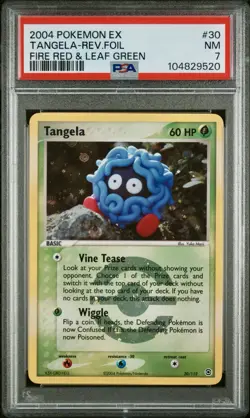 PSA 7 NM 2004 Pokemon EX Fire Red & Leaf Green Tangela #30 Rare Reverse HOLO - Image 1