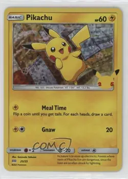 Pikachu Confetti Holo Pokemon Sword & Shield McDonald's Collection #25 - Image 1