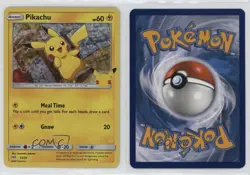 Pikachu Confetti Holo Pokemon Sword & Shield McDonald's Collection #25 - Image 3