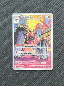 Pokemon TCG Conkeldurr Black Bolt 127/86 Full Art Secret Rare Near Mint - Image 1