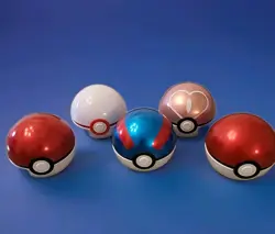 EMPTY Pokemon TCG POKEBALLS Set Of 5 POKE-BALL TINS Collectors/Gifts/Display 4" - Image 2