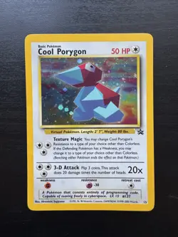 Pokemon TCG Cool Porygon #15 Holo Black Star Promo Card LP - Image 1