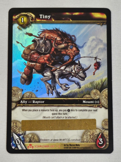 Warcraft TCG Tiny Loot Card - Legendary 2008 Card = Unscratched - Image 1