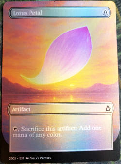 Lotus Petal FOIL Proxy Playtest Card with Custom Art Design - Image 1