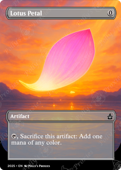 Lotus Petal FOIL Proxy Playtest Card with Custom Art Design - Image 4