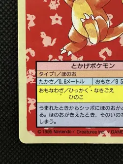 Pokemon Card Japanese Charmander 004 Top sun Topsun 1995 Nintendo Blue Back - Image 5