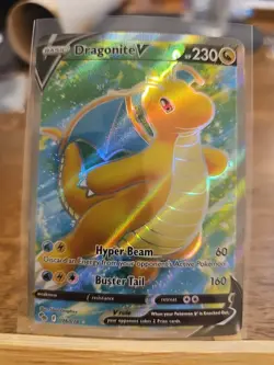 Pokemon TCG Dragonite v Full Art Holo Ultra Rare Card 076/078 - Image 1