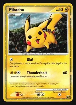 PIKACHU WORLD PROMO PW POKEMON CARD PORTUGEUSE HOLO - Image 1