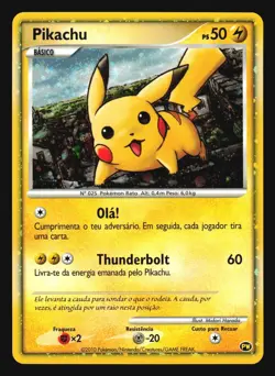 PIKACHU WORLD PROMO PW POKEMON CARD PORTUGEUSE HOLO - Image 5