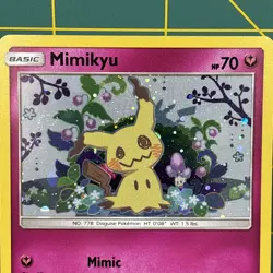 *Swirl* Mimikyu Promo SM163 Team Up Blister Pokemon Card Sun & Moon - Image 3