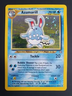 Azumarill 2/111 Holo Swirl - Neo Genesis - Pokemon Card - Excellent Condition - Image 1