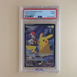 Pikachu TG16/TG30 Swsh11: Lost Origin Trainer Gallery Holo Card PSA 9 Mint - Image 1